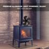 Ht Powered 6-Blade Stove Fan with Auto Start at 50C 122F for Wood Gas     with Anodized Aluminum Blades, No Battery Required