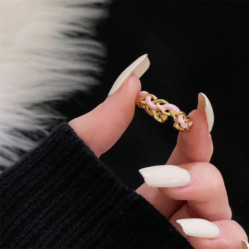 Leichter Luxus Premium Lila Tropfglasur Kürbis Offener Ring Mode Zeigefingerring Persönlichkeitsring Damen