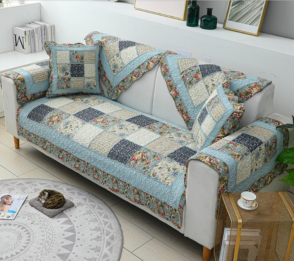 

Утолщенный пасторальный тканевый чехол для дивана, нескользящий чехол с принтом, сиденье для дивана, пылезащитный чехол, полотенце, диваны для гостиной 70x70cm 1pcs