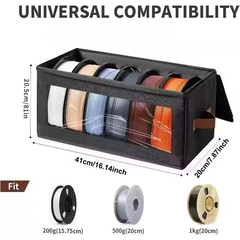 3D Printer Filament Storage Bag- Filament Storage Bag with Cover, 3D Printing Accessories Holder Rack for Home, Office Workshop