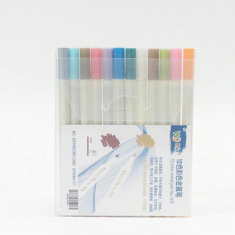 

12 Pack Fine Tip Paint Markers for Canvas Ceramic DIY Crafts, Quick-Dry Art Pens for Artists Adults Kids, 12 Colors
