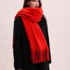 Mohair Winter Wool Scarf Tassel Long Shawl Simple Winter Cashmere Scarves  Girl