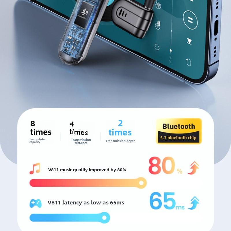 New Air Conduction Bluetooth Earphone Single Ear Rotation with Charging Compartment Without Ear Hanging Ear External Sound Large Power