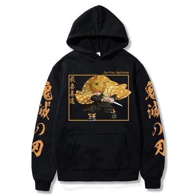 Anime Mikiny Demon Slayer Mikina Unisex Mikiny Agatsuma Zenitsu Mikina Pulovry Topy Móda Pánské/Dámské