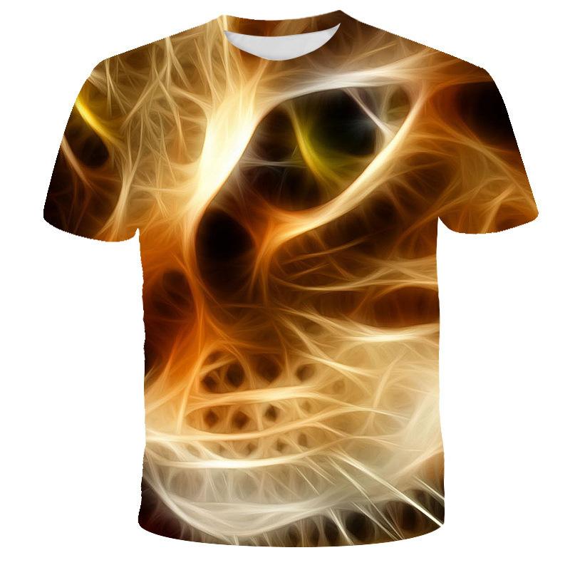 Sommer Rundhals bedrucktes Kurzarm Freizeit-Top Herren Damen T-Shirt
