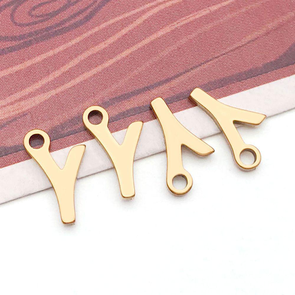 Stainless Steel 26 English Letter Pendant Charm for DIY Bracelets and Necklaces