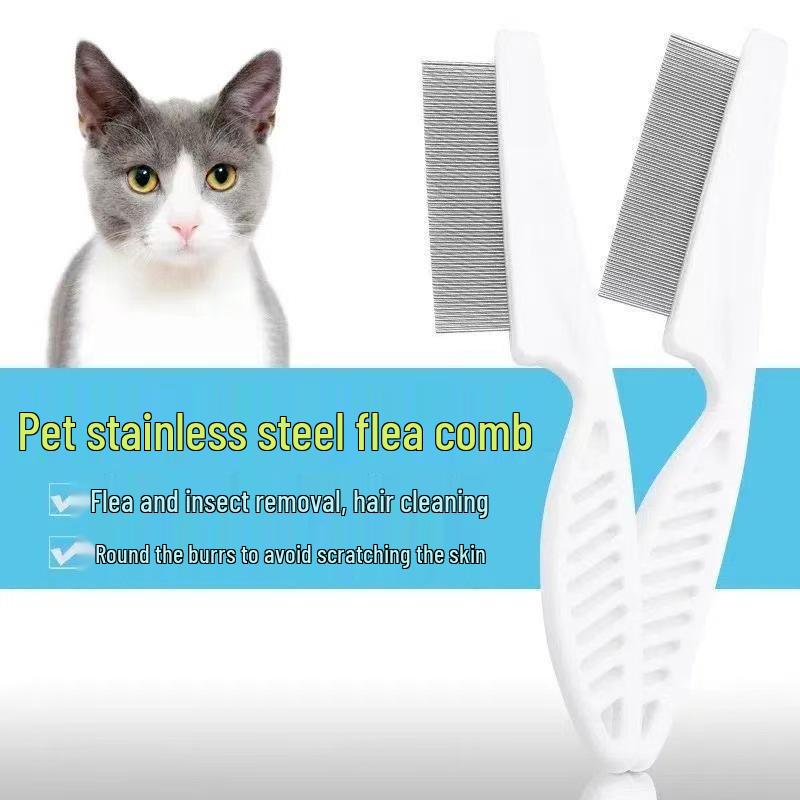 Pet Grooming Comb Brush for Cats and Dogs - Removes Loose Hair and Fleas