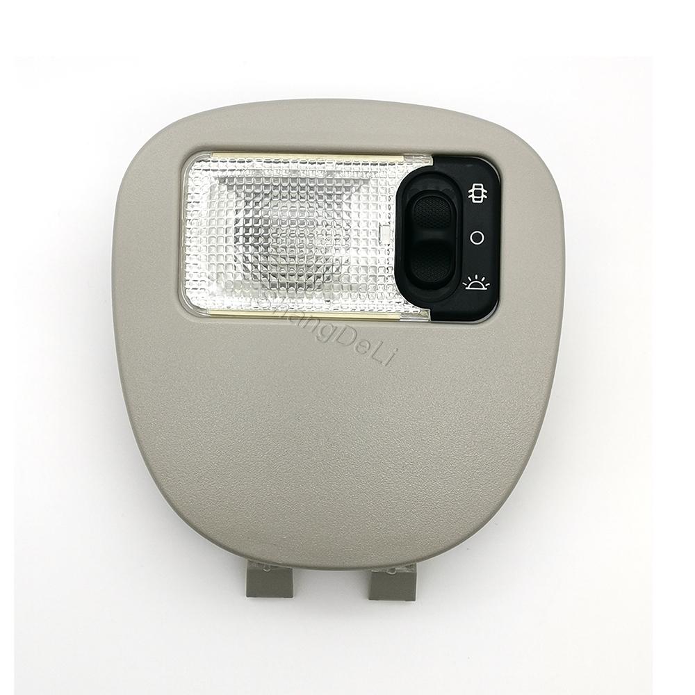 Gray Car Dome Lamp Ceiling Roof Light Interior Reading Light with Cover Fit for Peugeot 206 207 Citroen C2