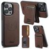 iPhone 17 Pro MagSafe Leather Case with Wireless Charging & Magnetic Card Holder Stand