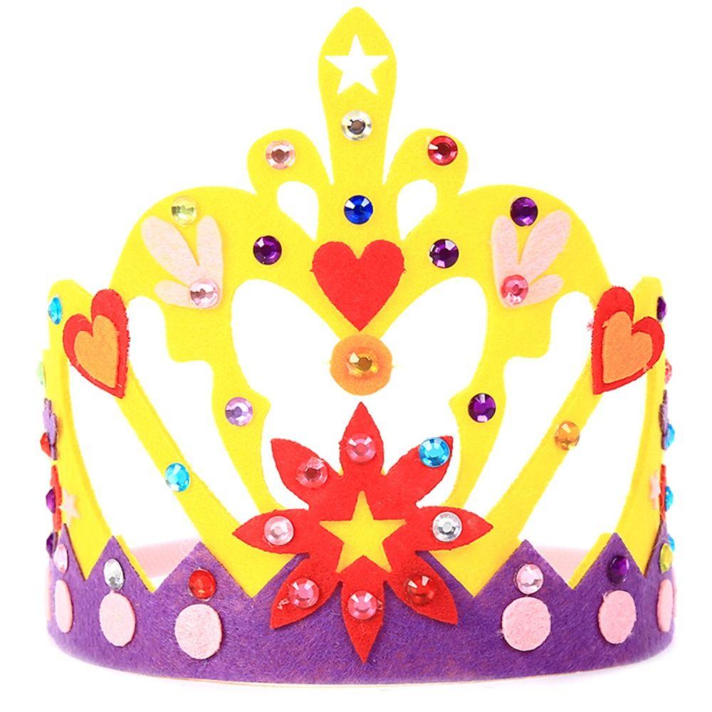 Montessori Kids DIY Arts Hats Handicrafts Queen Crown Head Band Hair Band Craft Hat Toy  Gift