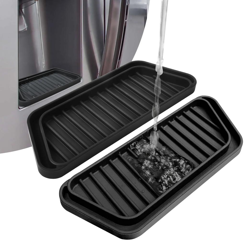 Silicone Refrigerator Drip Tray Reusable Kitchen Fridge Mat Anti Splash Overflow Drainage Catcher for Water Spills