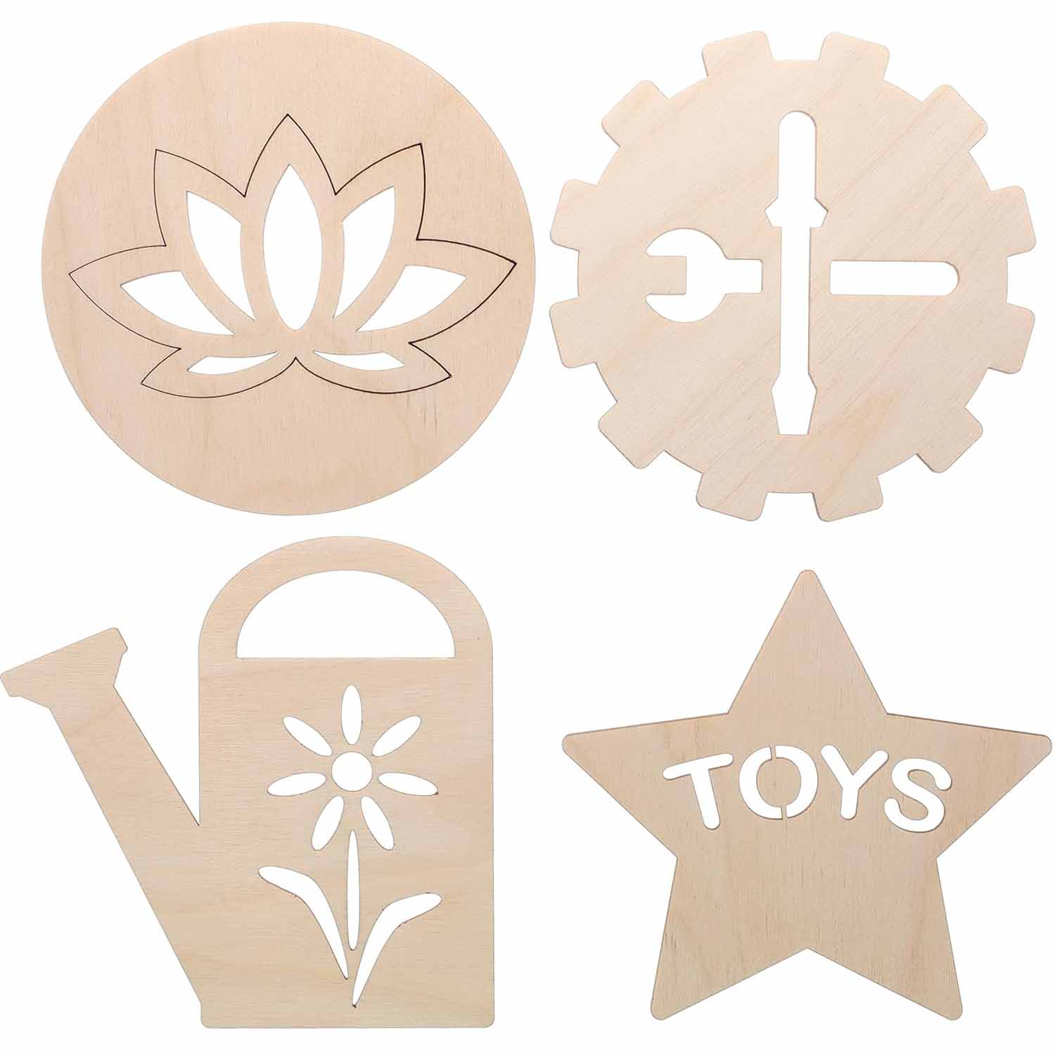 

4 шт., Декор деревянного ящика, Дом и сад 5 x5 , Деревянные вырезки, Деревянные вырезки для поделок, Деревянные формы для поделок, Деревянные вырезки, Деревянные поделки для рисования 4pcs