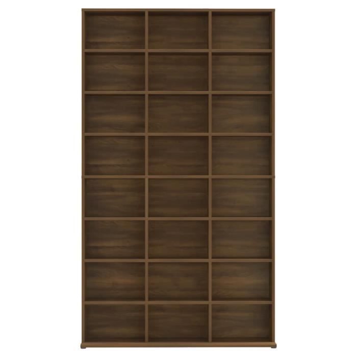VidaXL Armoire à CD Chêne marron 102x23x177,5 cm Bois d'ingénierie 815092