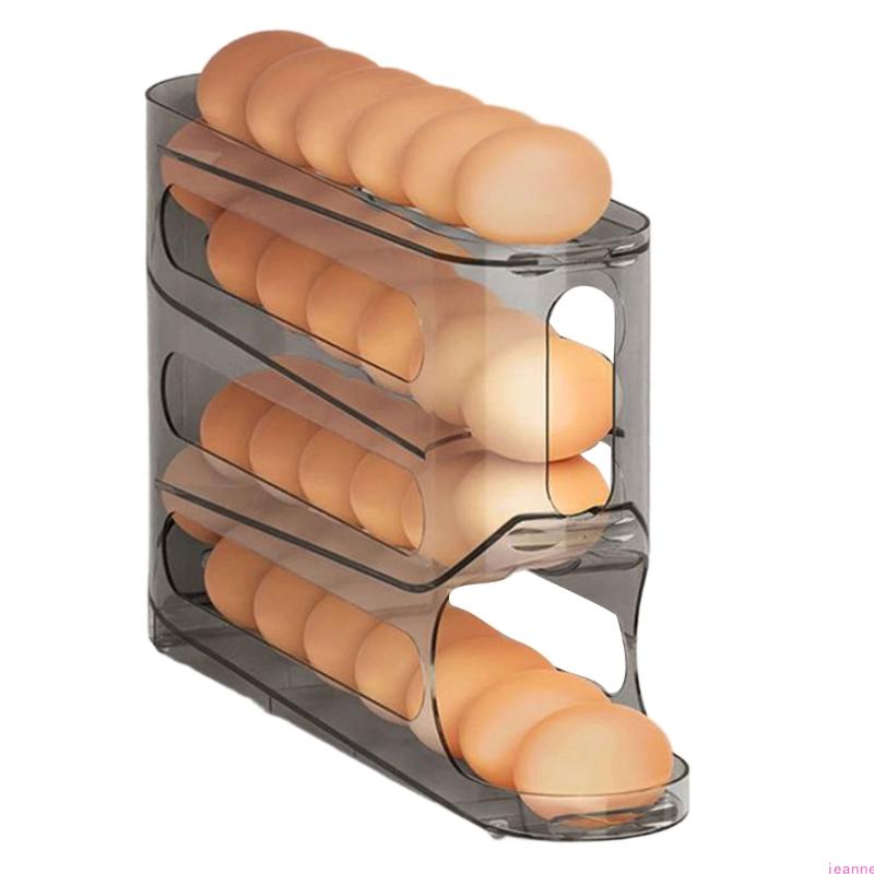 Plateau à œufs transparent multicouche pour réfrigérateur Construction en plastique durable et accès facile Visibilité Contenant à œufs pour réfrigérateur