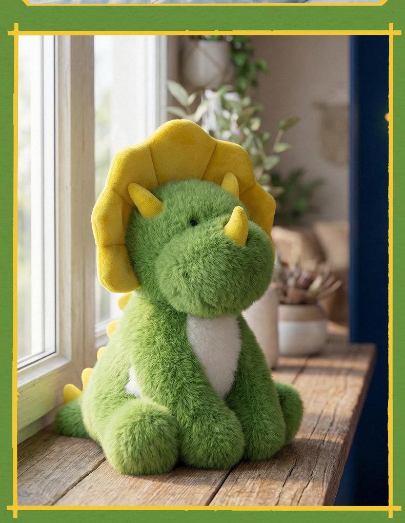 Triceratops Plush Toy - Cute Dinosaur Pillow for Kids' Sleep & Hugging, Perfect Birthday Gift