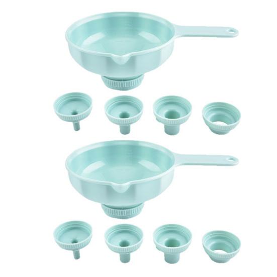 7-in-1 Wide Mouth Funnel Set Kitchen Funnels with Removable Strainer Plastic Wide Mouth Funnel for Filling Bottles Liquid Transfer