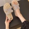 Stepping On Shit Soft-soled Slippers Women's Summer Wear 2025 New Beautiful Skirt Thick-bottomed Seaside Beach One-word Drag
