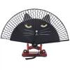 Handmade Retro Bamboo Folding Fan for Men, Fan, Mysterious Black Hollow Bamboo Fan, Simple Everyday Bamboo Fan