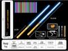 Dual RGB 15-Color Metal Lightsaber Toy - Star Wars Force Laser Sword for Dueling