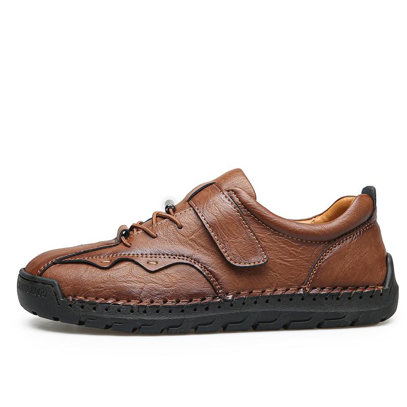 

Чоловіче взуття великих розмірів, повсякденне, з натуральної шкіри, ручної роботи, на м якій гумовій підошві, весільне взуття 38-48 48 темно-коричневого кольору