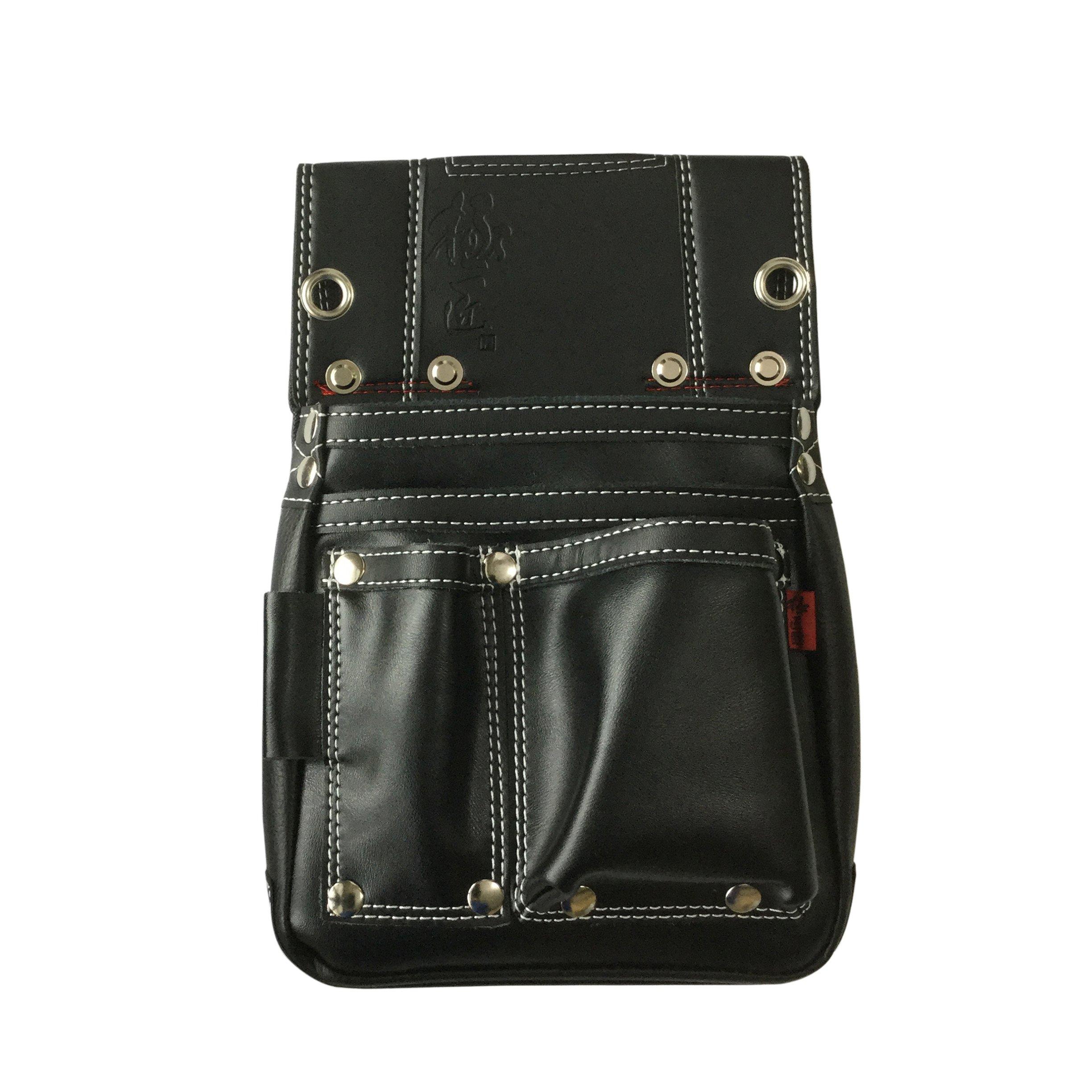 

Gokusho Black Cowhide Nail Bag (Small) GL-01B