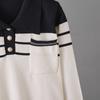 Womens Striped Knit Set Loose Casual Two-Piece Outfit With Wide Leg Pants Fall 2025
