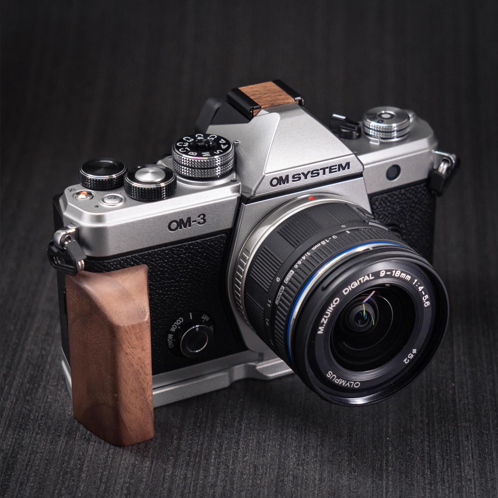 

OM3 Ручка для ретро-камери з масиву дерева Аксесуари для швидкої установки Arca Камера Olympus OM3 чорний