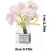 Set Of 4 Cute Flower Bouquet In Glass Vase Car Air Freshener Vent Clips, Mini Artificial Flowers For Car Air Vent Decoration, Auto Interior Dash