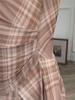 French Retro Sleeveless Plaid Maxi Dress - Elegant Design with Unique Waist-Cinching Style.