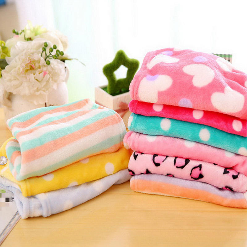 Coral Fleece Hair Towel Quick Dry Twist Turban Shower Bath Button Head Cap Hat