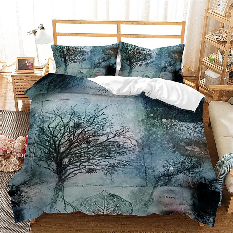 Geometric Duvet Cover Abstract Marble Bedding Set Microfiber Vintage Exotic Floral Pattern Comforter Cover Twin King Single Size