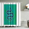 Ocean Waves Shower Curtain Blue Sea Beach Nautical Bathroom Decor Waterproof Fabric Liner Set