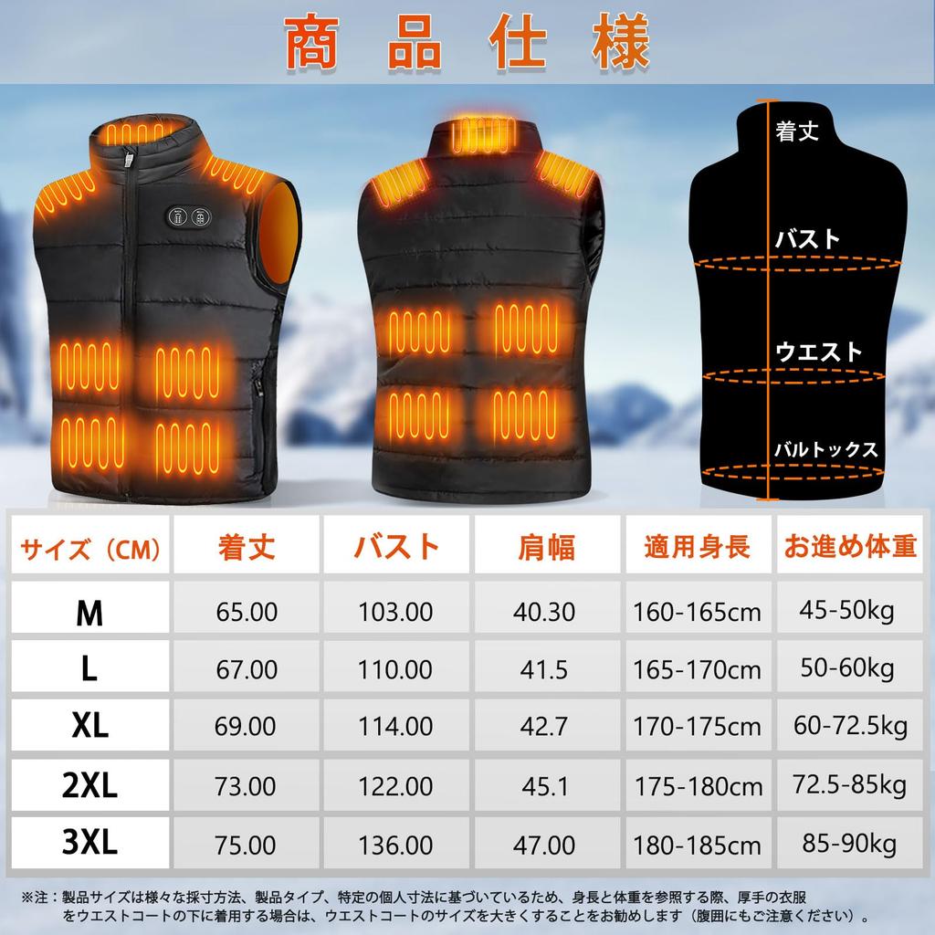 Setiepp Electric Heated New Design for Features 11 Heating Large Fast Front and Back Independent 3 Temperature Fully Perfect for Outdoor Cold Weather