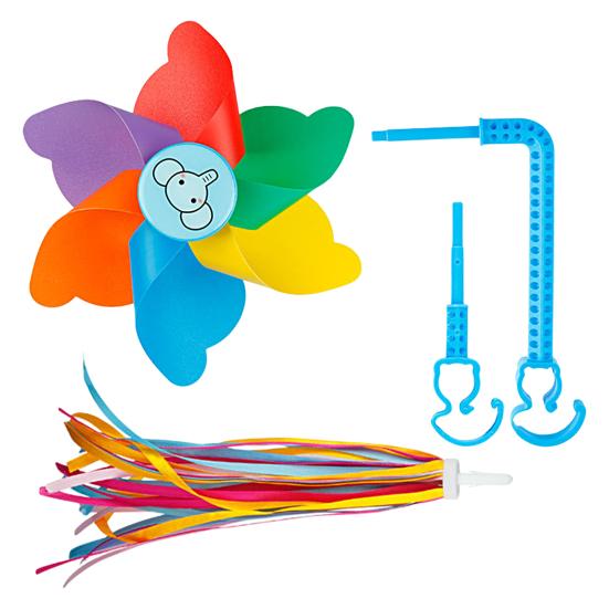 Cykel Vindsnurra Tecknad Färgstark Tofs Universell Flexibel Fläktblad Dekorativ Lång/Kort Stång Utomhus Barn Cykel Vindsnurra Cykelstyre