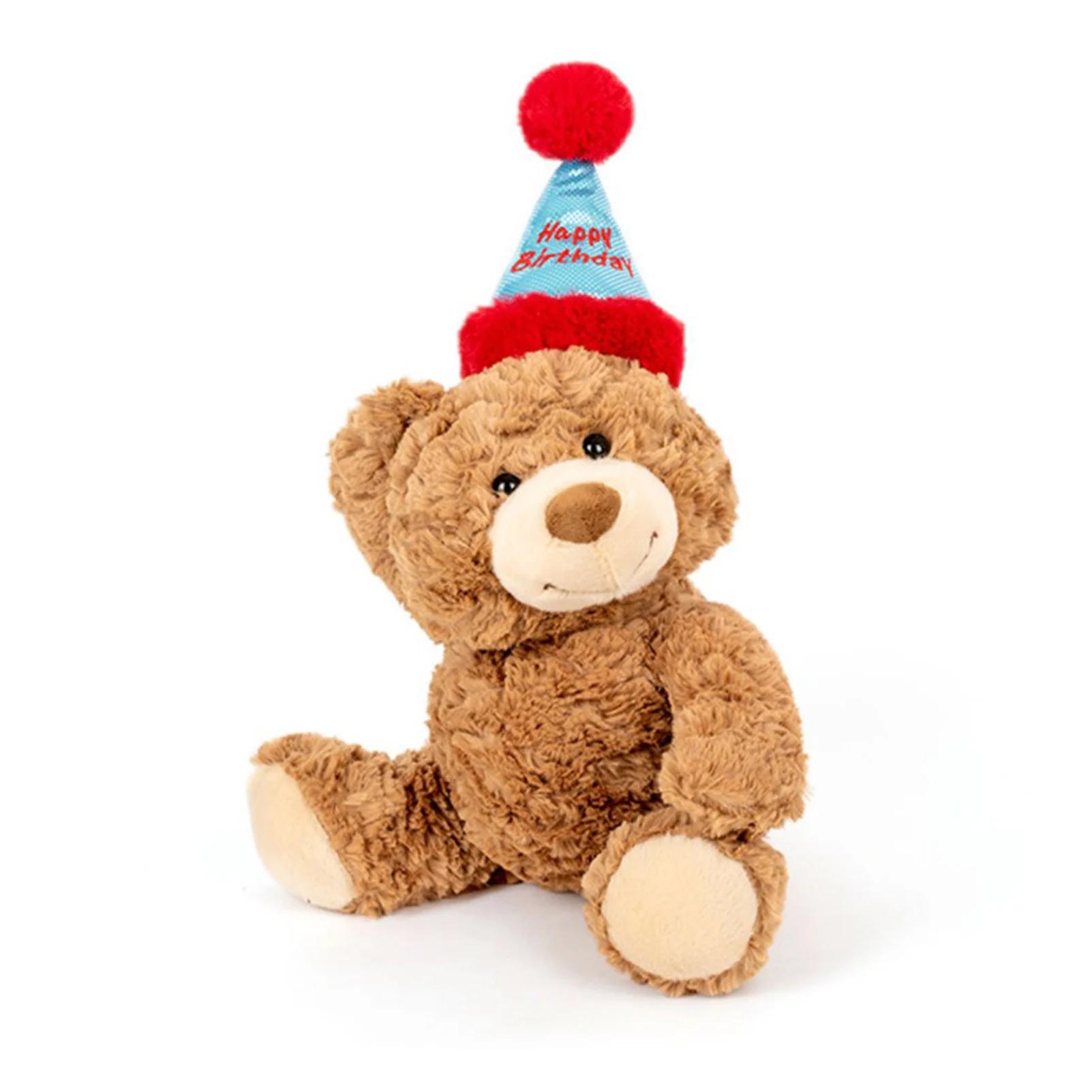 

MINISO Мягкая Пушистая Праздничная Шляпа Плюшевый Мишка Мягкая Игрушка для Подруги Подарок на День Святого Валентина для Ребенка Подарок на День Рождения Партнер для Сна 35cm