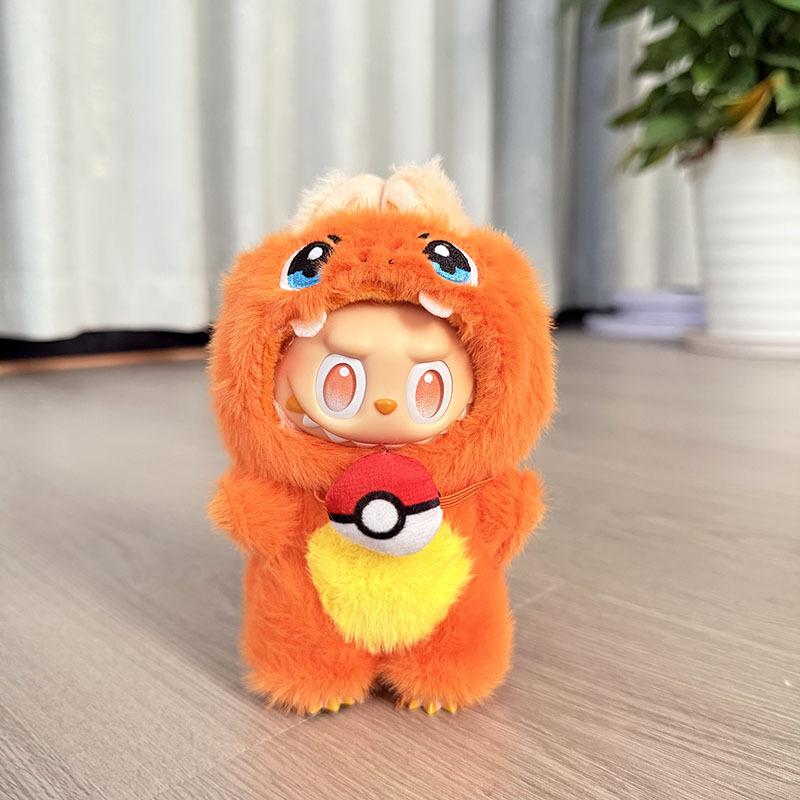 For Labubu Doll Clothes Kawaii Jumpsuit Pikachu Squirtle Cartoon Style Eevee Clothing Replacement Charmander Special Fans Gifts