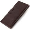 Interesting Vertical Men's Wallet Made of Genuine Textured Leather with Embossed CANPELLINI 21718 Brown