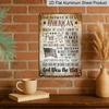 2D Flat, 1pc Vintage "Proud To Be An American" Aluminium Sign - 8"x12" Rustic Patriotic Lyrics Decor, USA Flag Wall Art, Perfect for Independence Day