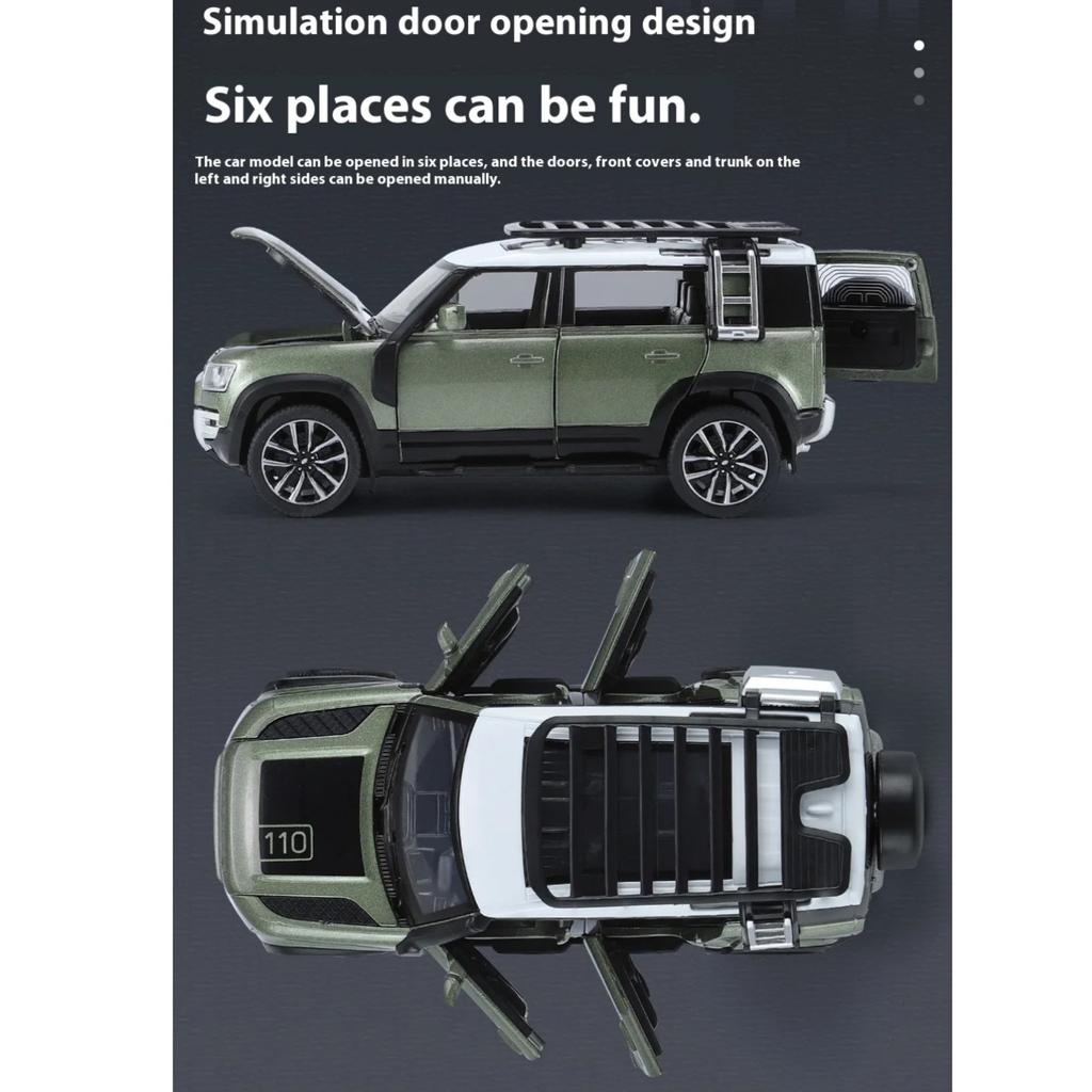 1/32 Scale Cool Land Rover The Defender Off-Road Vehicle Model Toys, Simulated Alloy Toys Cars, Cool Desktop Ornaments, Adult Christmas/Birthday Gifts