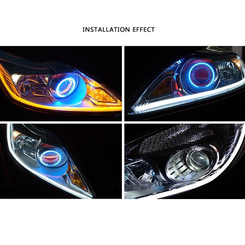 1Pc Multi Color Angel Eye Circle Ring Led Headlight Fog Lamp Double Light Lens