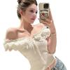 Women's One-Shoulder Patchwork Sleeveless T-Shirt, Slim Fit, Waist-Cinched, Pure Desire Summer Style