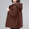 Winter Corduroy Jacket for Middle-aged Women Casual and Loose Mom's Cotton Jacket Cotton Top