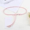Adjustable Leather Waistband Bead Thin Belt Simple Rope Waist Chain  Shirts