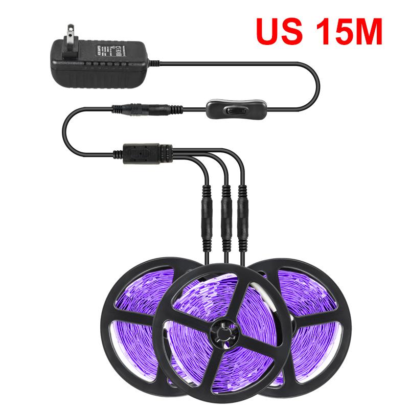 UV LED Strip Light DC12V 2835 SMD Ultraviolet LED Ribbon Flexible Tape Lamp For Living Room DJ Fluorescence Glow Party Lighting