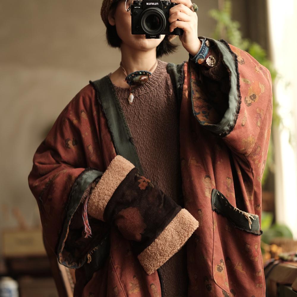 Ancient Mud Retro Quilted Lambswool Hand Warmer Muff SC078 Fran