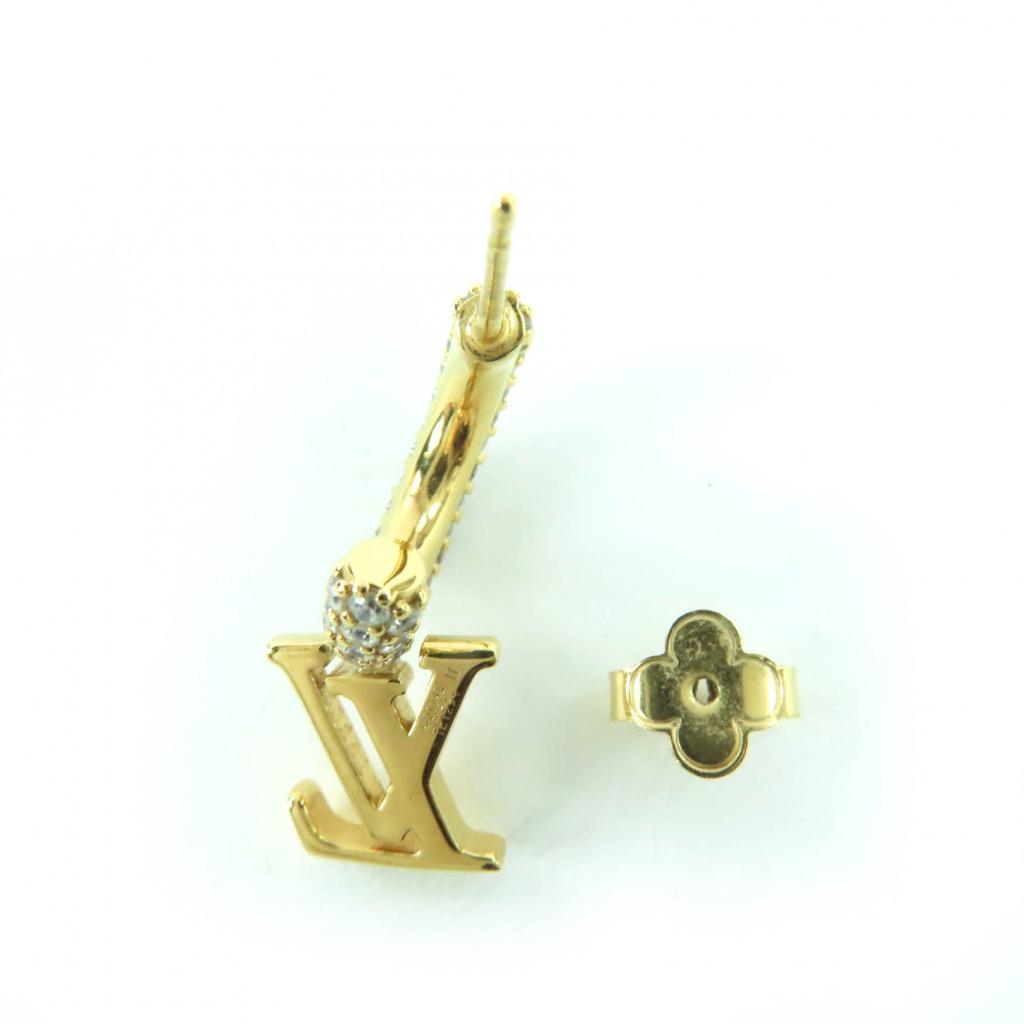 Great LOUIS VUITTON Pierce Pierce Hoops - LV Iconic Gold Metal Women M01732 Used