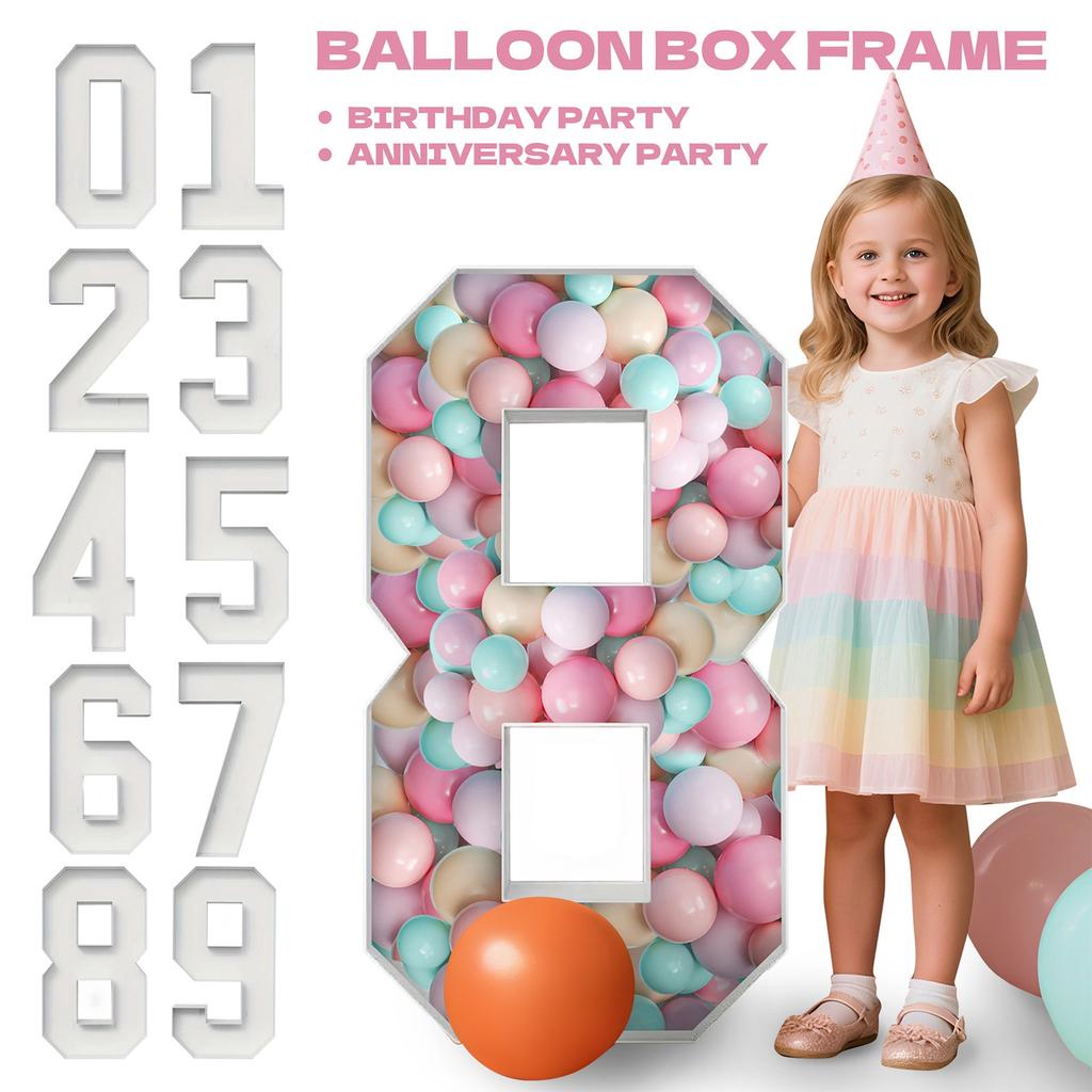 2.3FT Numbers For Balloons, Balloons Number Frame, Birthday Decorations, Anniversary Decor, Large Cardboard Numbers