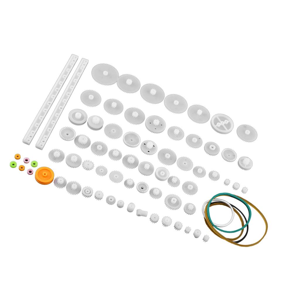 Plastic Gears Pulley Belt Worm Kits Crown Gear Set Robot Motor Toy DIY Parts(75 Kinds)