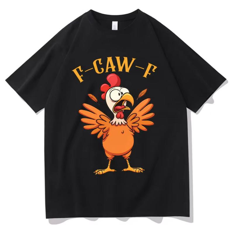 

Chicken Funny Graphic Meme Women T-shirt Comfortable Fashion Men s Clothing Hip Hop Tide Tees Casual Loose Tops S
