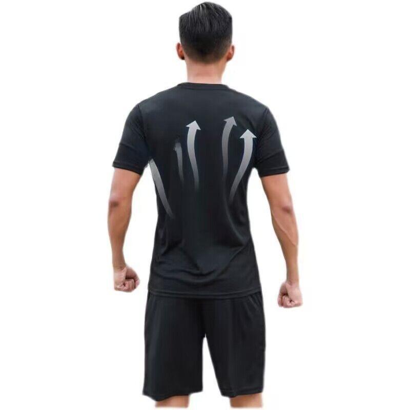 Pánská rychleschnoucí sportovní souprava: Tričko a šortky na běh, fitness, basketbal